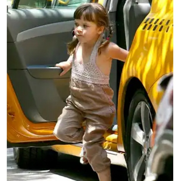 Stella McCartney Other - STELLA MCCARTNEY crochet halter linen jumpsuit 3yr